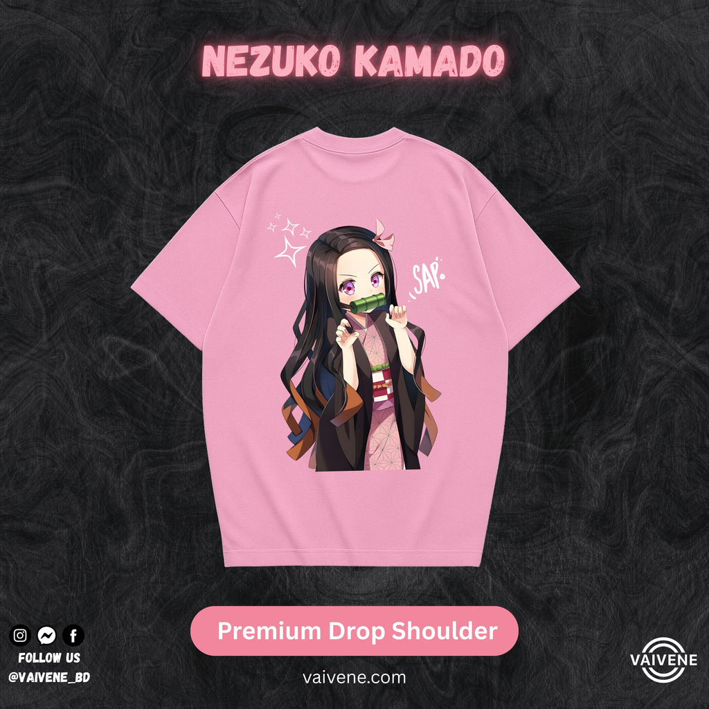 Nezuko Kamado – Demon Slayer | Premium Lycra Oversized Drop Shoulder Tee