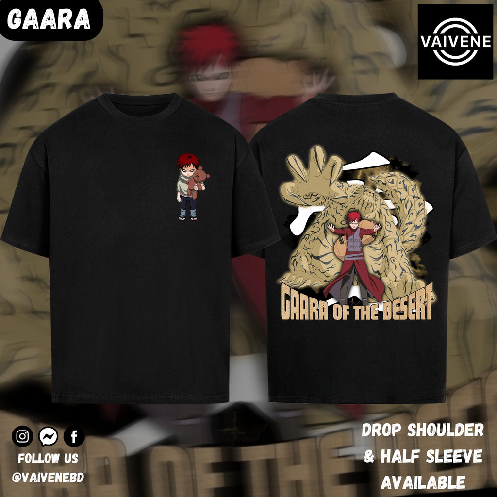 Gaara | Naruto | Oversized Drop Shoulder / Half Sleeve T-shirt