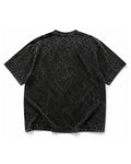 Men’s Solid Oversized Acid Wash Drop Shoulder Tee - 250 GSM - Black
