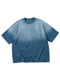 Ocean Blue Vintage Boxy T-shirt – 230+ GSM Premium Interlock