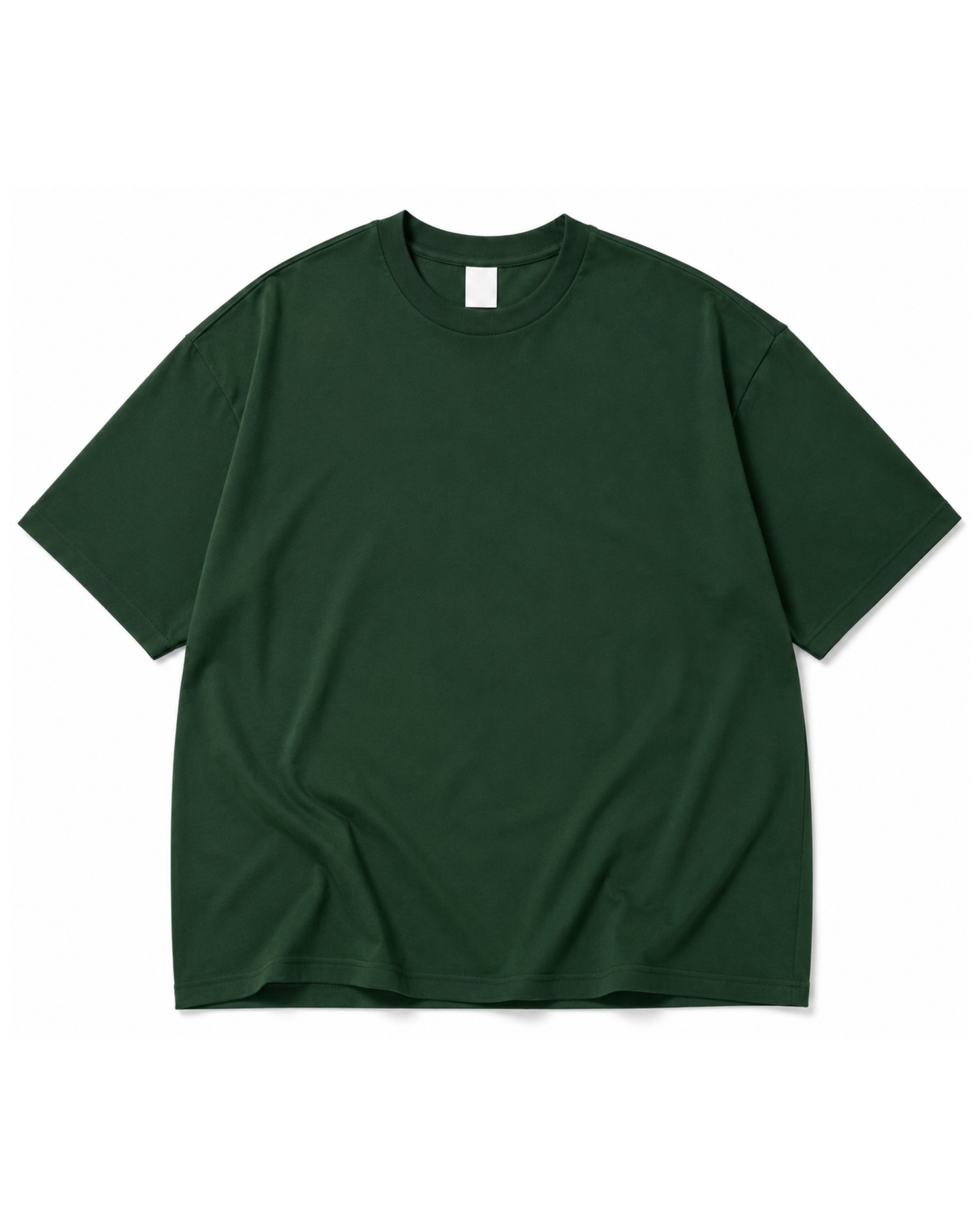 Bottle Green Oversized Solid Drop Shoulder T-Shirt | Premium 230 GSM Rare Interlock Cotton