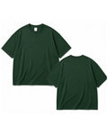 Bottle Green Oversized Solid Drop Shoulder T-Shirt | Premium 230 GSM Rare Interlock Cotton