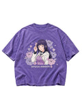 Hinata Hyuga Naruto Streetwear Tee – Acid Wash Edition
