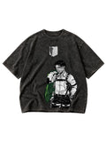 Levi Ackerman | Attack on Titan Streetwear Tee – Acid Wash Edition