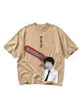 Denji Chainsawman Streetwear Tee – Acid Wash Edition