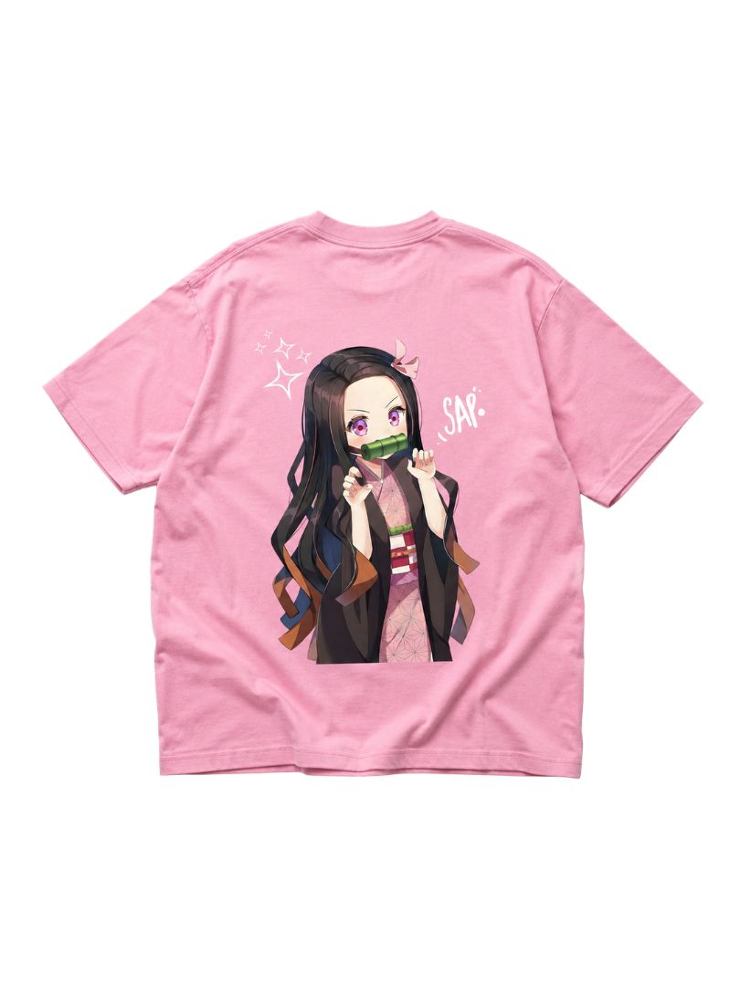 Nezuko Kamado – Demon Slayer | Premium Lycra Oversized Drop Shoulder Tee