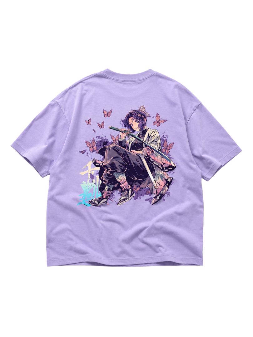 Shinobu Kocho – Demon Slayer | Premium Lycra Oversized Drop Shoulder Tee