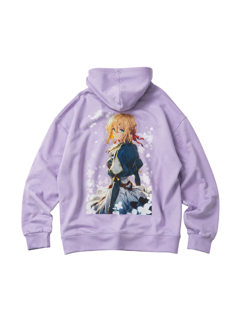 Violet Evergarden – Grace & Emotion Oversized Hoodie | Lavender Edition