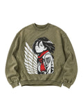 Mikasa – AOT Angel of Freedom Acid Wash Sweatshirt