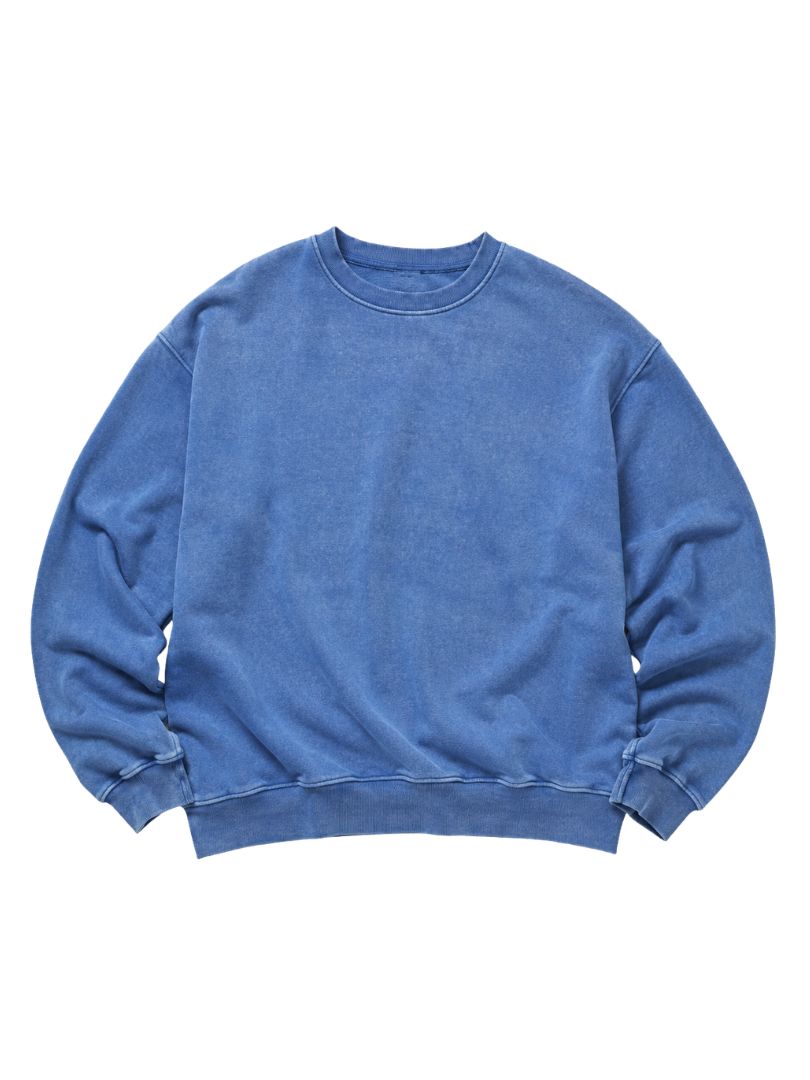 Solid – Blue Acid Wash Sweatshirt