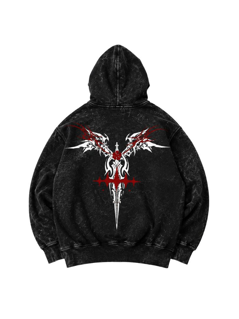 Asta – Devil Union Premium Acid Wash Hoodie | Black Clover Edition