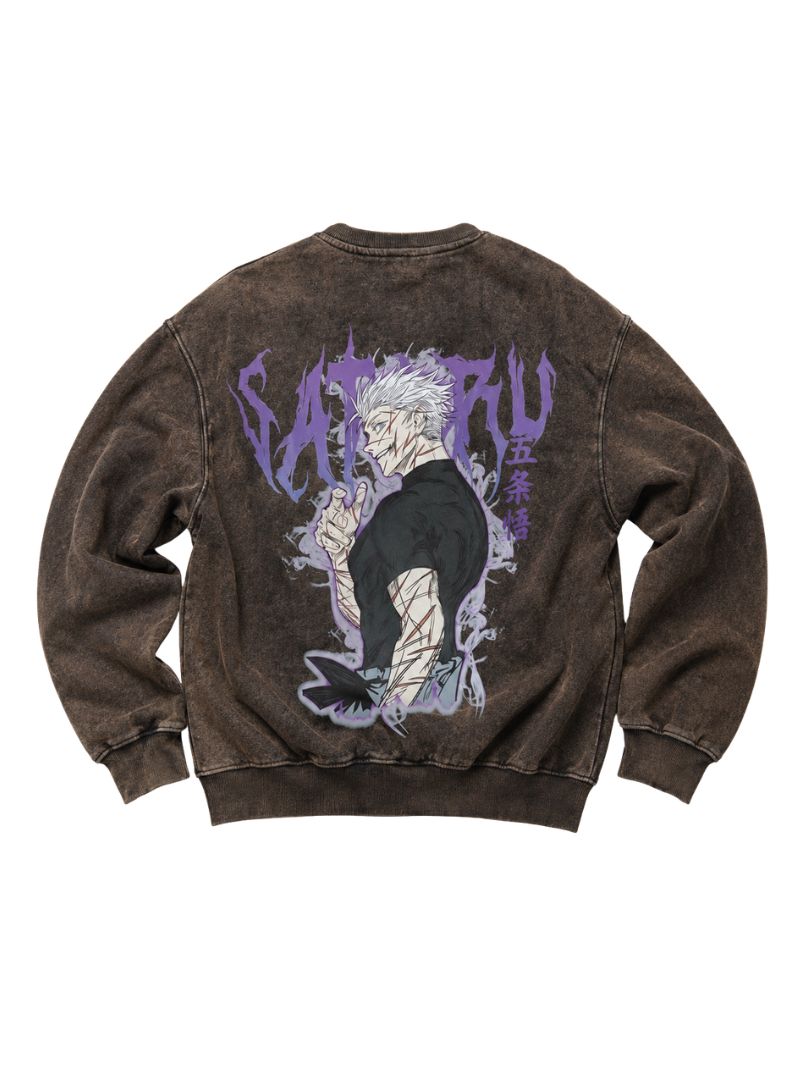 Gojo Limitless Cursed Energy | JJK Acid Wash Sweatshirt