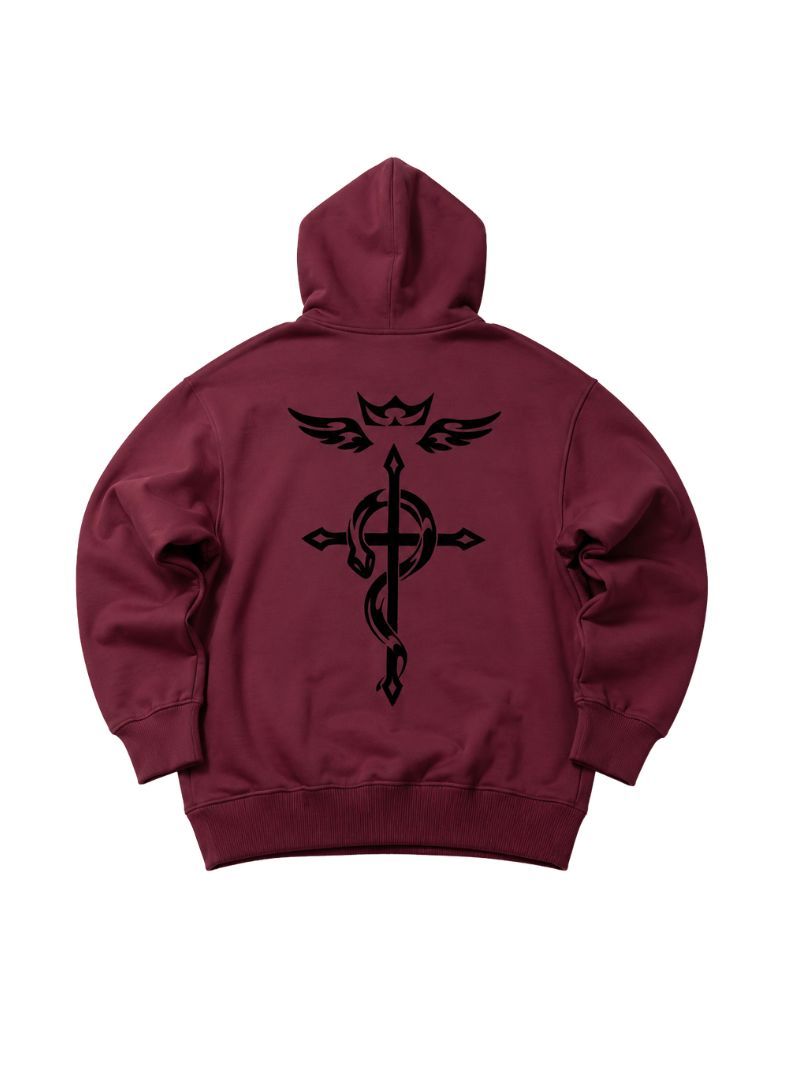 Fullmetal Alchemist – Brotherhood Drop Hoodie | Maroon Edition