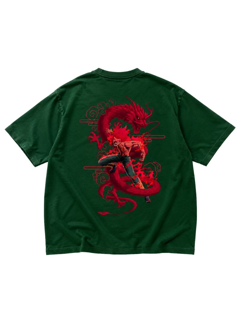Might Guy – Gate of Death Oversized Drop Shoulder Tee