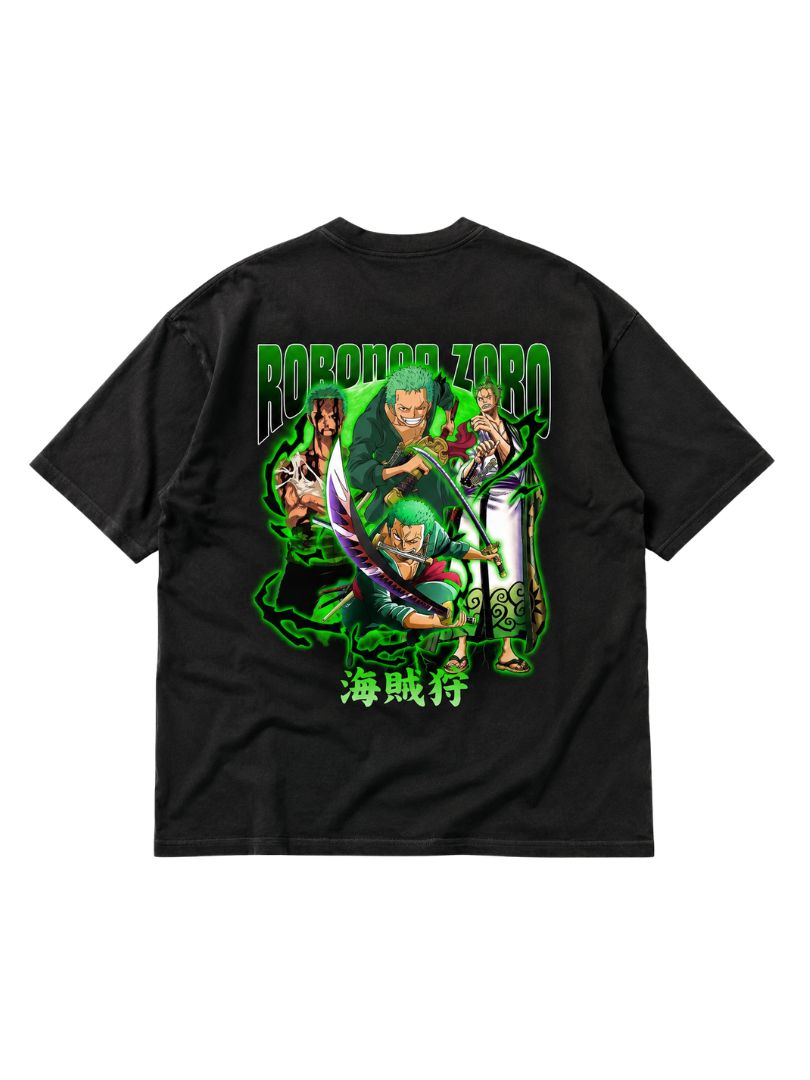 Roronoa Zoro | One Piece | Oversized Drop Shoulder / Half Sleeve T-shirt