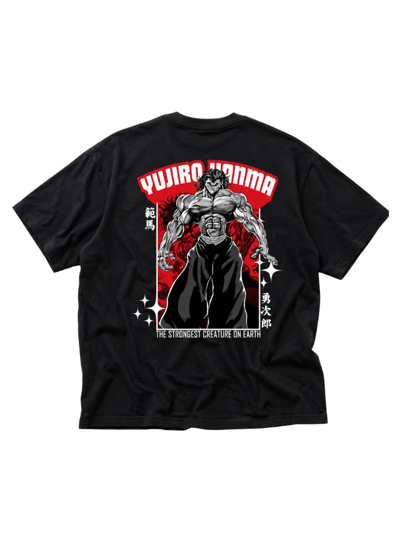 Yujiro Hanma | Oversized Drop Shoulder / Half Sleeve T-shirt