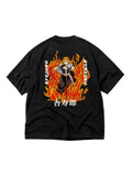Kyojuro Rengoku | Demon Slayer | Oversized Drop Shoulder / Half Sleeve T-shirt