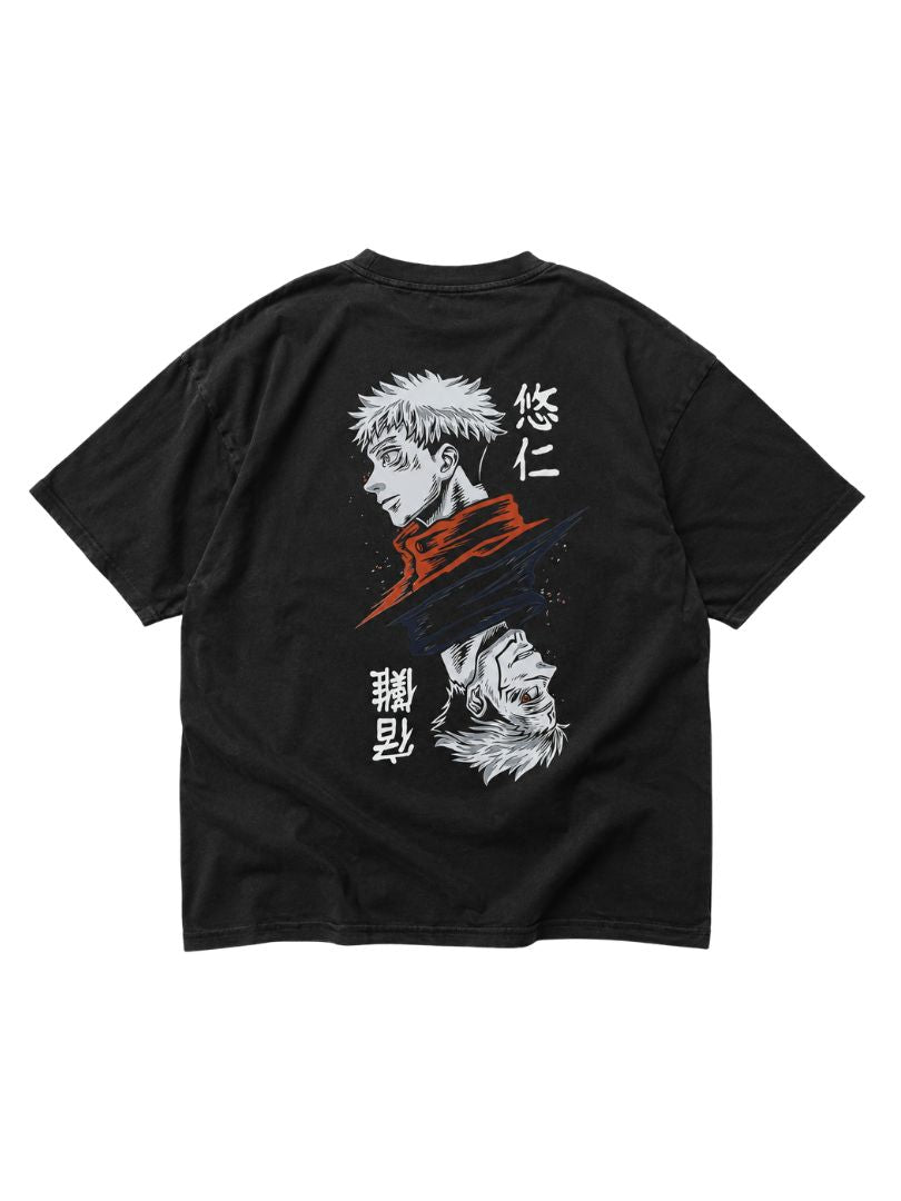 Sukuna V2 | Jujutsu Kaisen | Oversized Drop Shoulder / Half Sleeve T-shirt