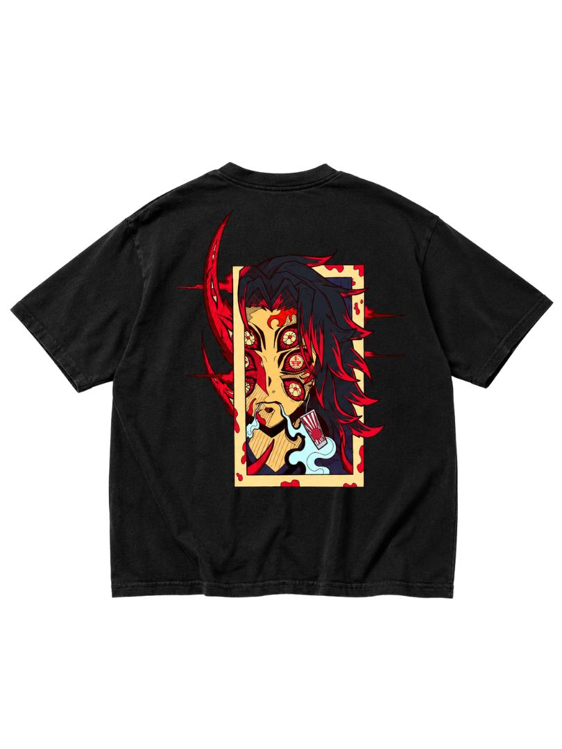 Upper Moon 1 – Kokushibo | Demon Slayer | Oversized Drop Shoulder / Half Sleeve T-shirt