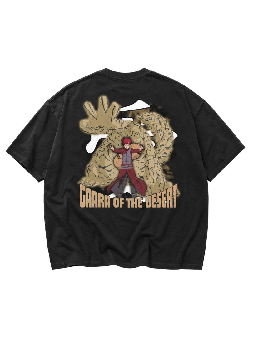 Gaara | Naruto | Oversized Drop Shoulder / Half Sleeve T-shirt
