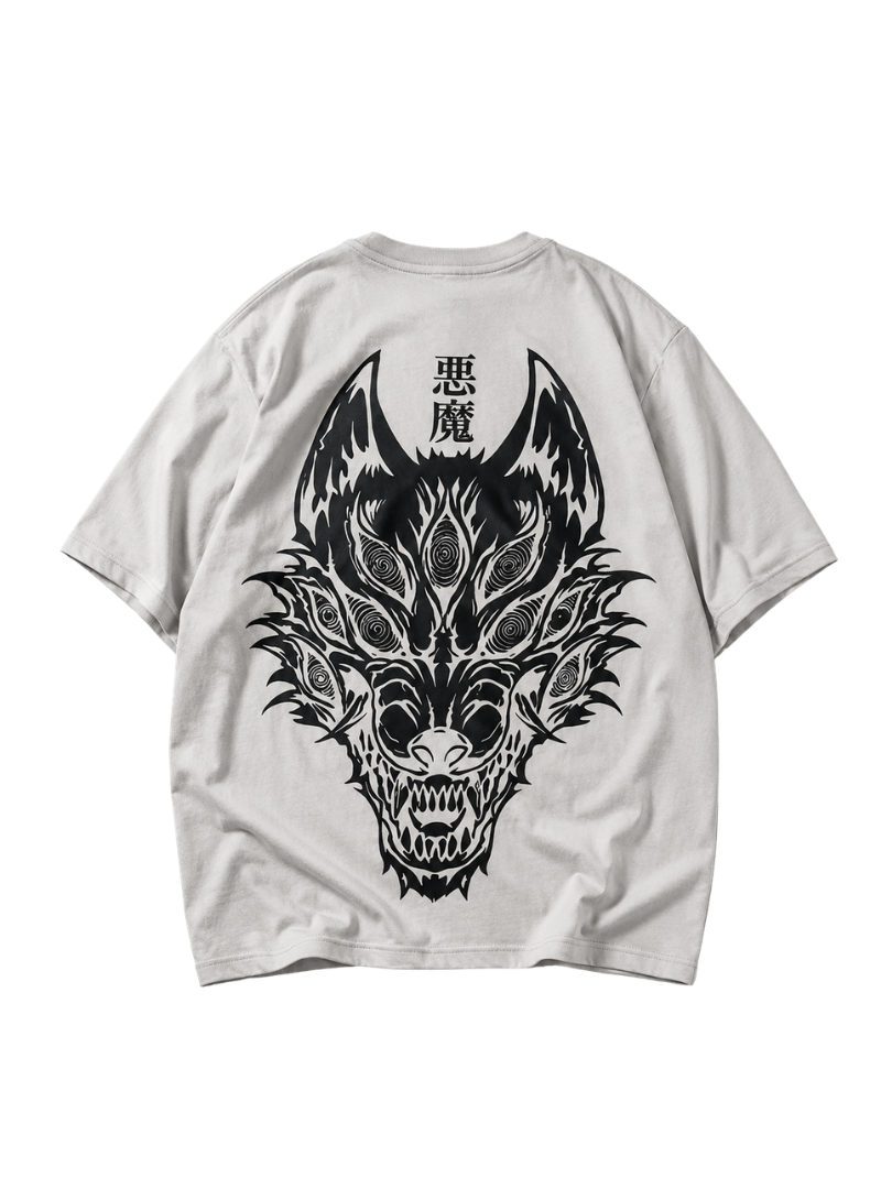🦊 Aki – Fox Devil Contract Drop Tee