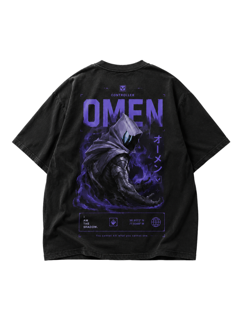 Omen – Valorant Inspired Oversized Drop Shoulder T-Shirt | Premium Gaming Streetwear