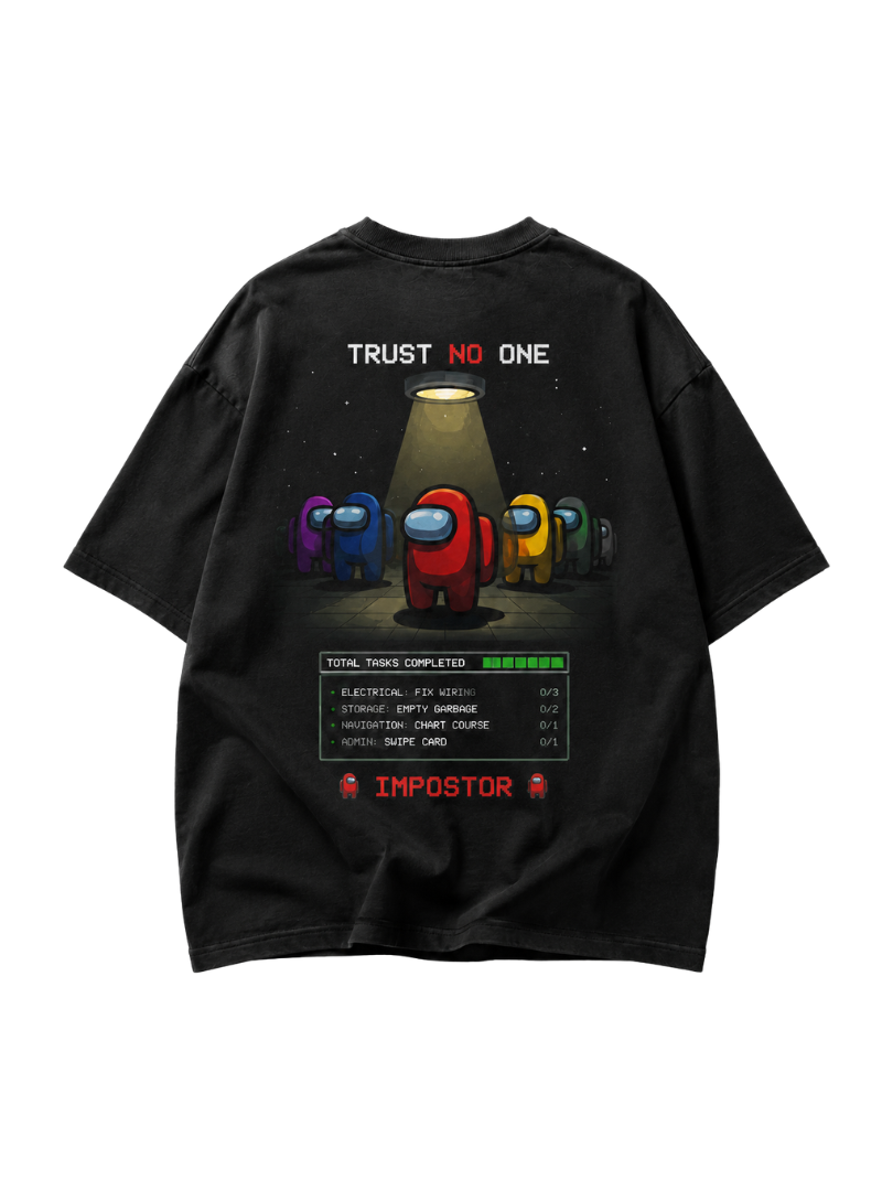 Among Us Inspired Oversized Drop Shoulder T-Shirt | Premium Gaming