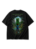 Minecraft Inspired Oversized Drop Shoulder T-Shirt | Premium Gaming Streetwear