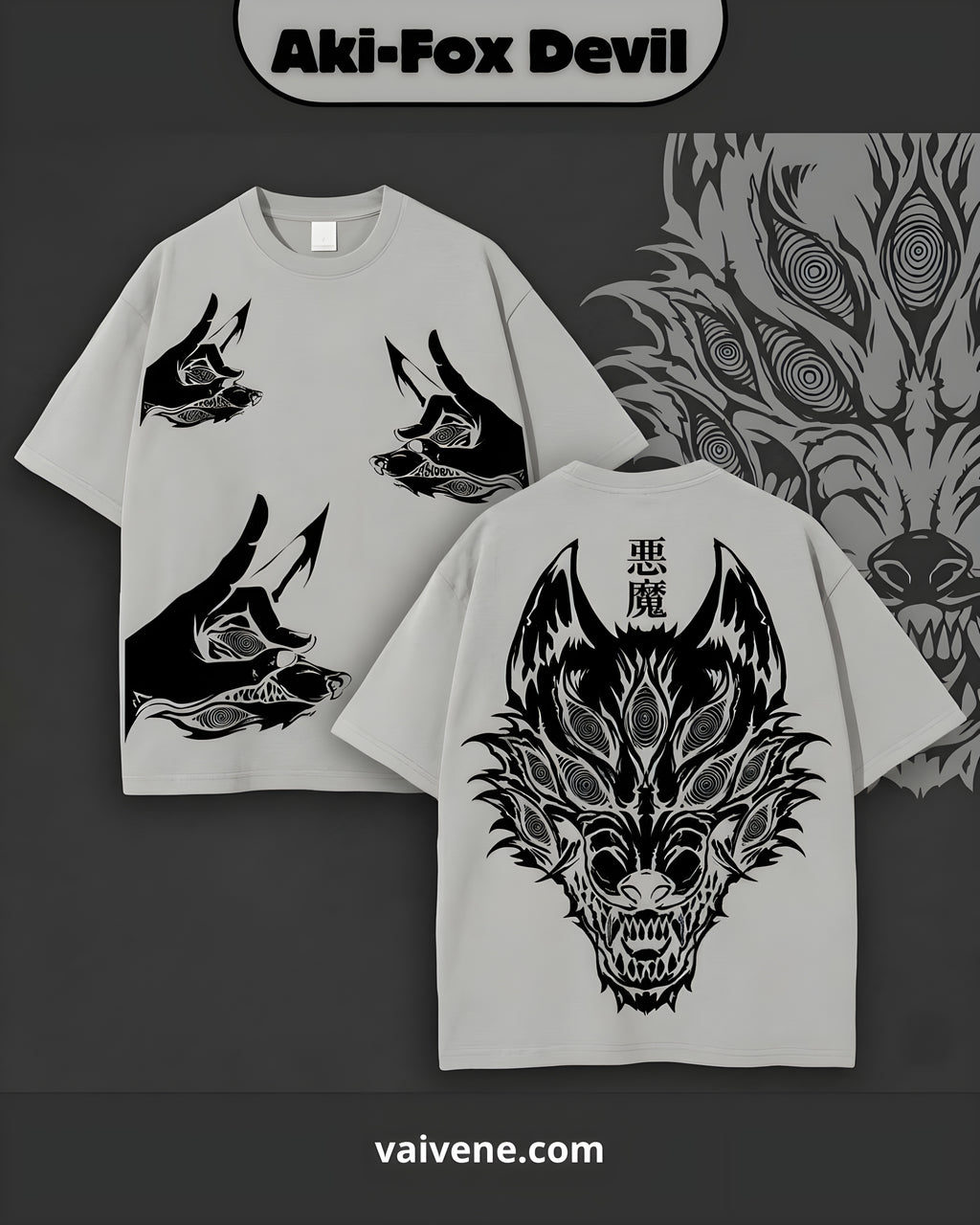 🦊 Aki – Fox Devil Contract Drop Tee