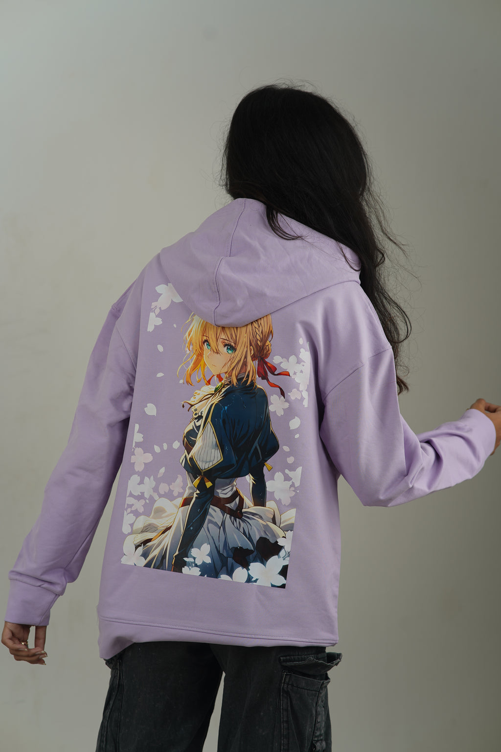 Violet Evergarden – Grace & Emotion Oversized Hoodie | Lavender Edition