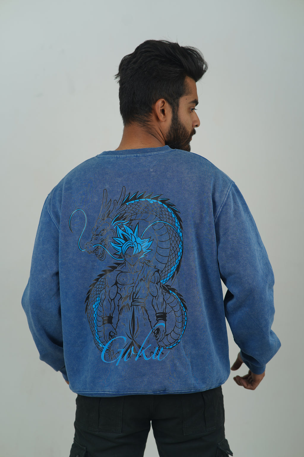 Goku Super Saiyan Blue | Dragon Acid Wash Sweatshirt
