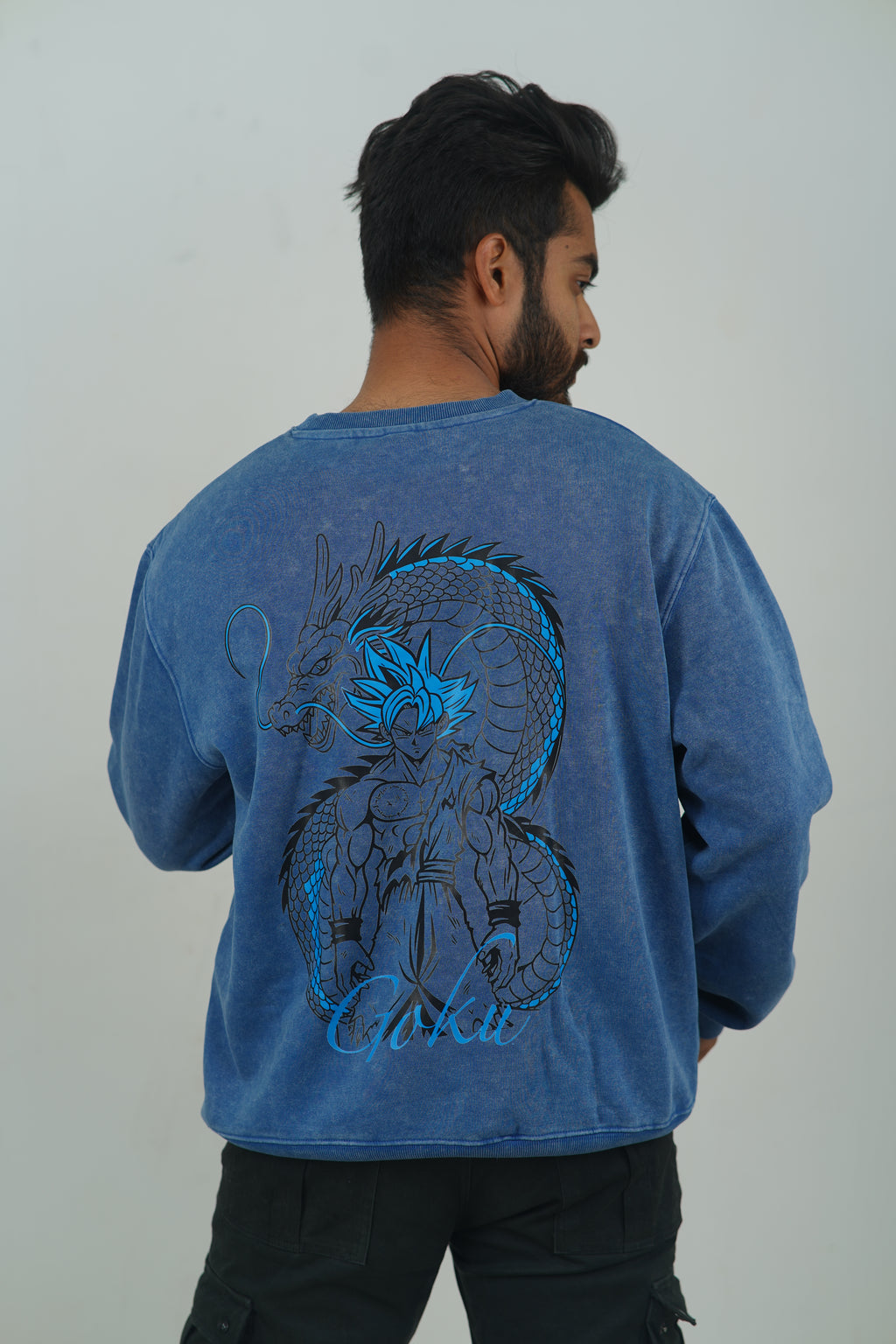 Goku Super Saiyan Blue | Dragon Acid Wash Sweatshirt