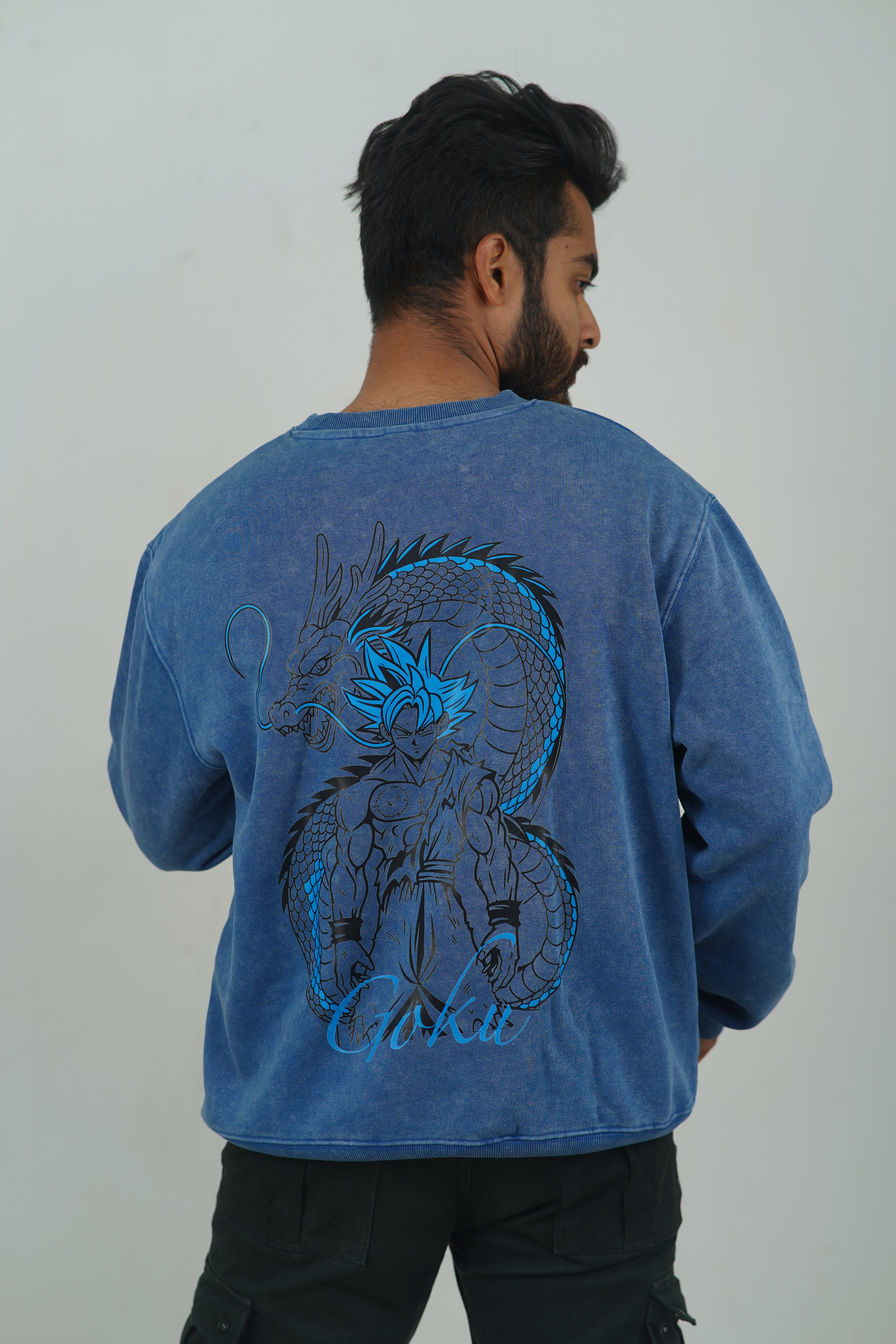 Goku Super Saiyan Blue | Dragon Acid Wash Sweatshirt