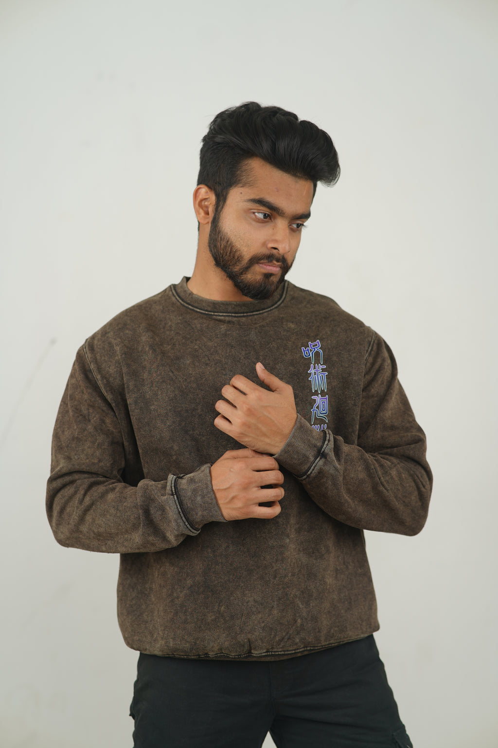 Gojo Limitless Cursed Energy | JJK Acid Wash Sweatshirt