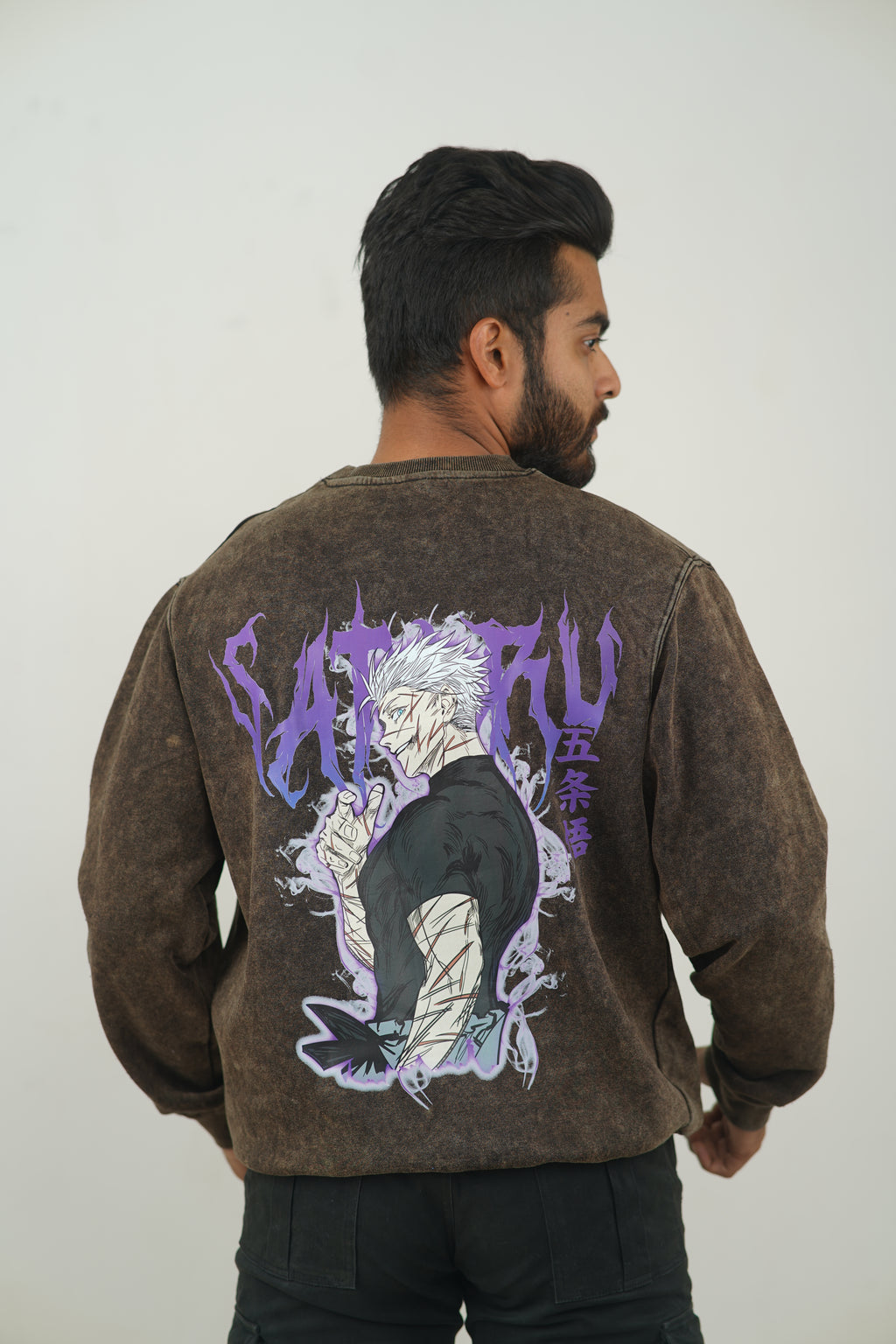 Gojo Limitless Cursed Energy | JJK Acid Wash Sweatshirt