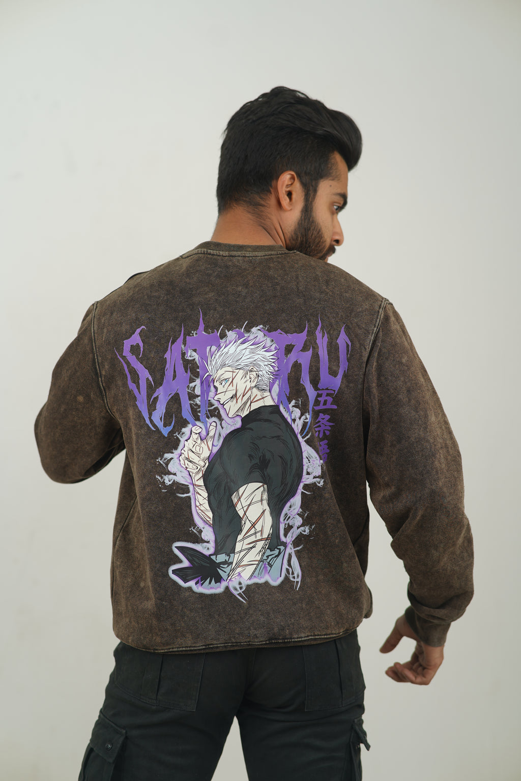 Gojo Limitless Cursed Energy | JJK Acid Wash Sweatshirt