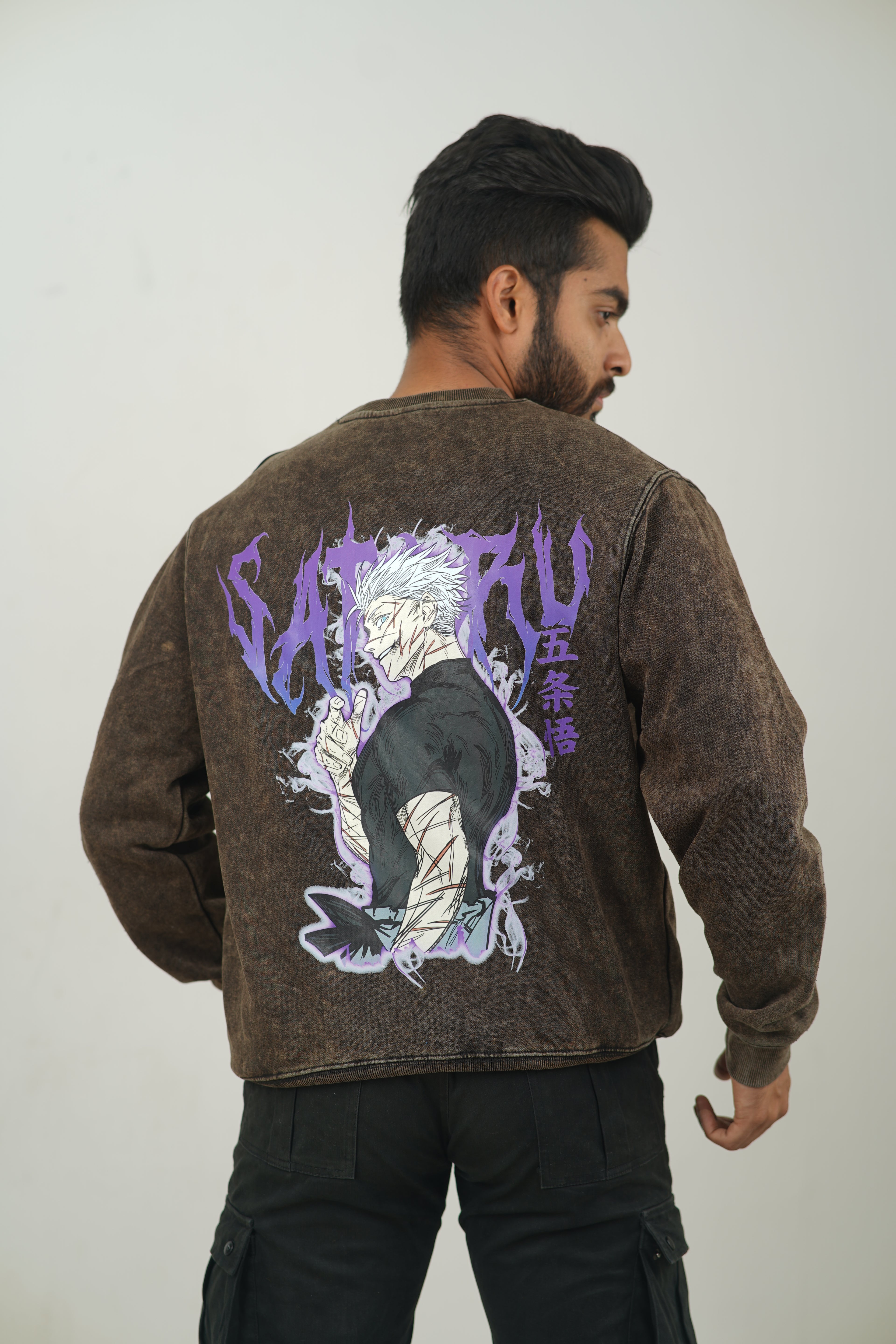 Gojo Limitless Cursed Energy | JJK Acid Wash Sweatshirt