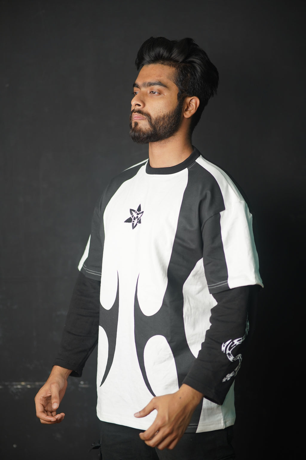 Sasuke Uchiha Cursed Aura – Premium Full Sleeve Heavyweight T‑Shirt