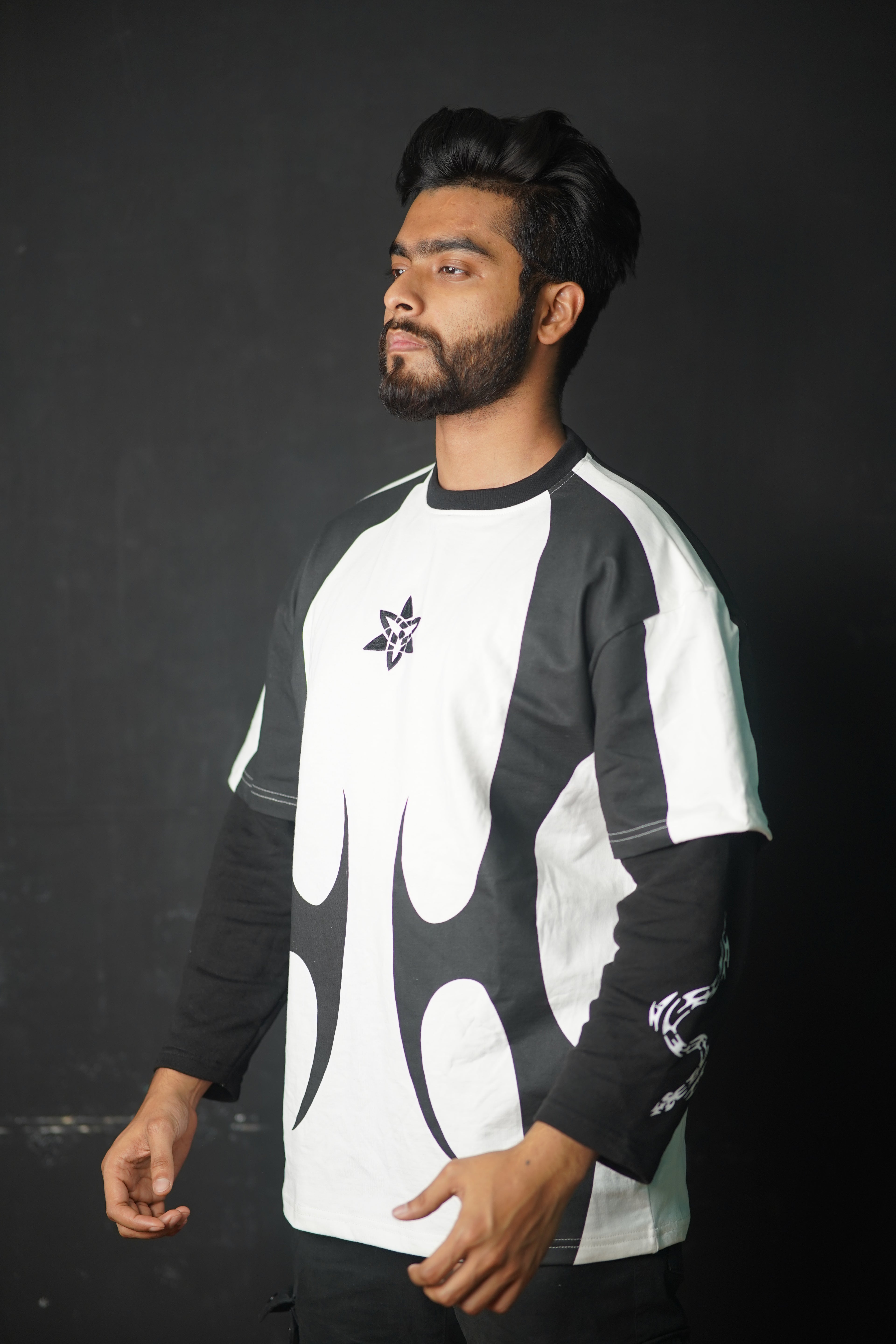 Sasuke Uchiha Cursed Aura – Premium Full Sleeve Heavyweight T‑Shirt
