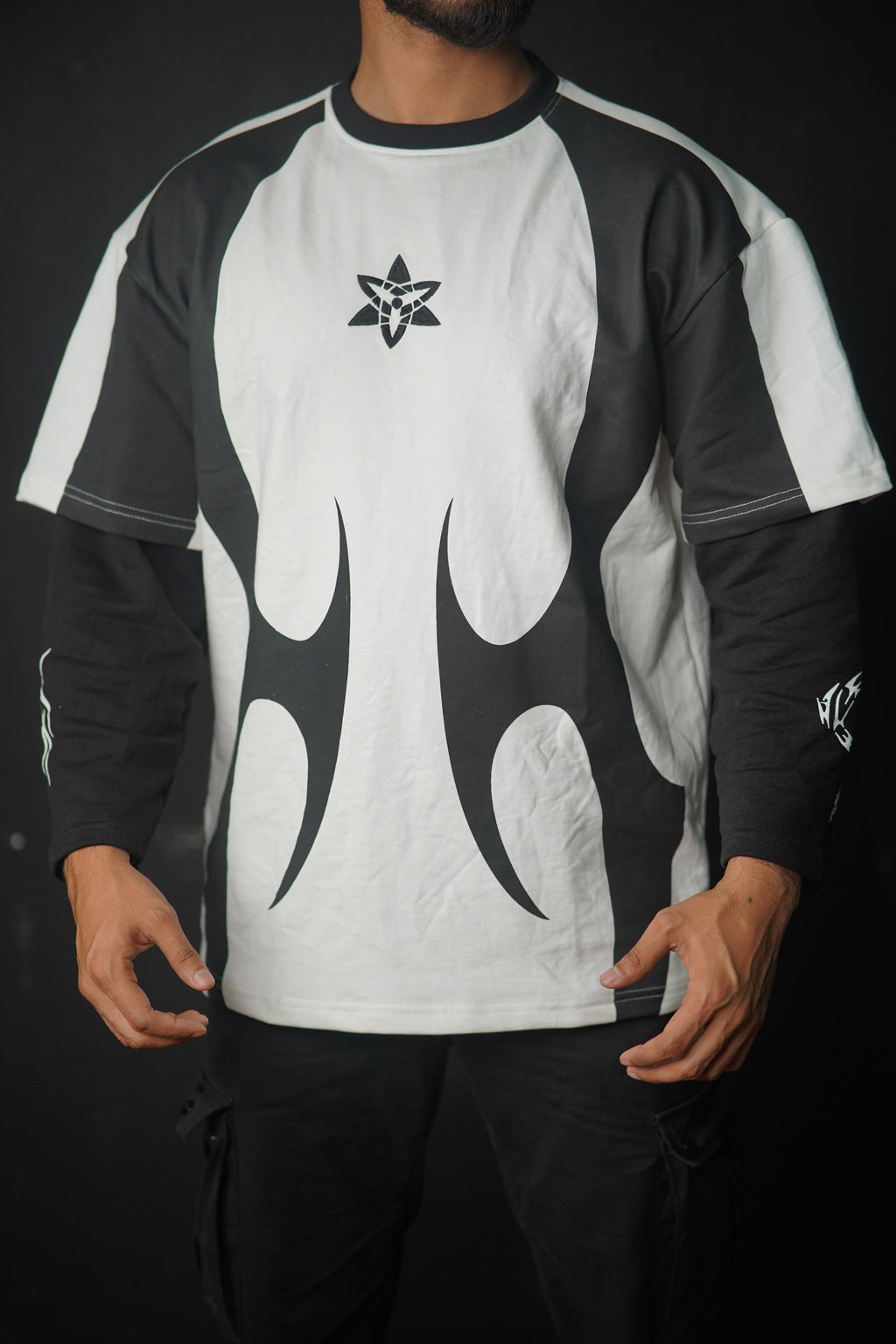 Sasuke Uchiha Cursed Aura – Premium Full Sleeve Heavyweight T‑Shirt