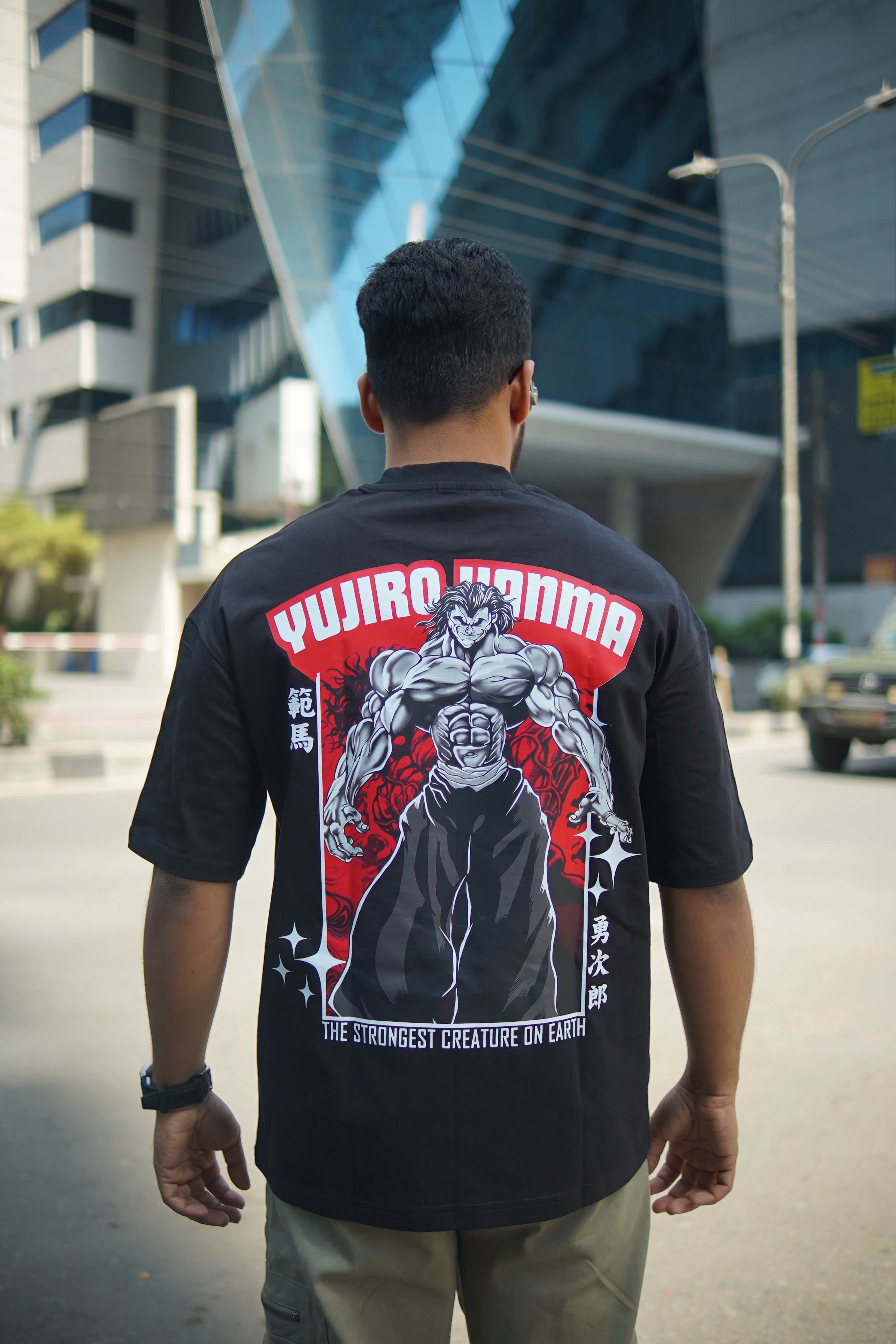 Yujiro Hanma | Oversized Drop Shoulder / Half Sleeve T-shirt