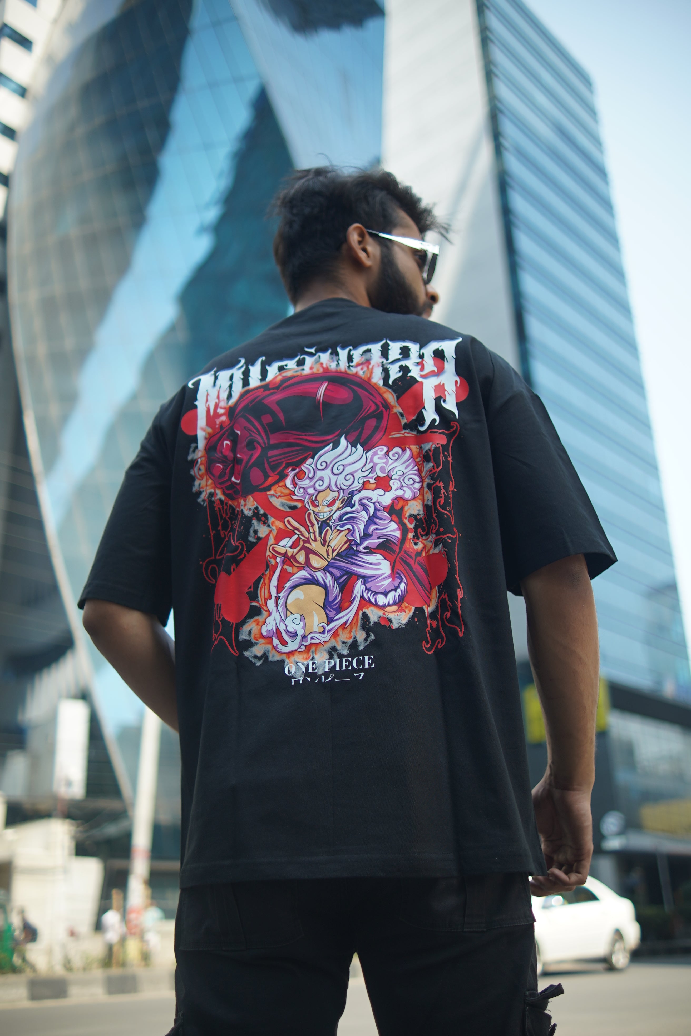 Monkey D. Luffy V1 | One Piece | Oversized Drop Shoulder / Half Sleeve T-shirt