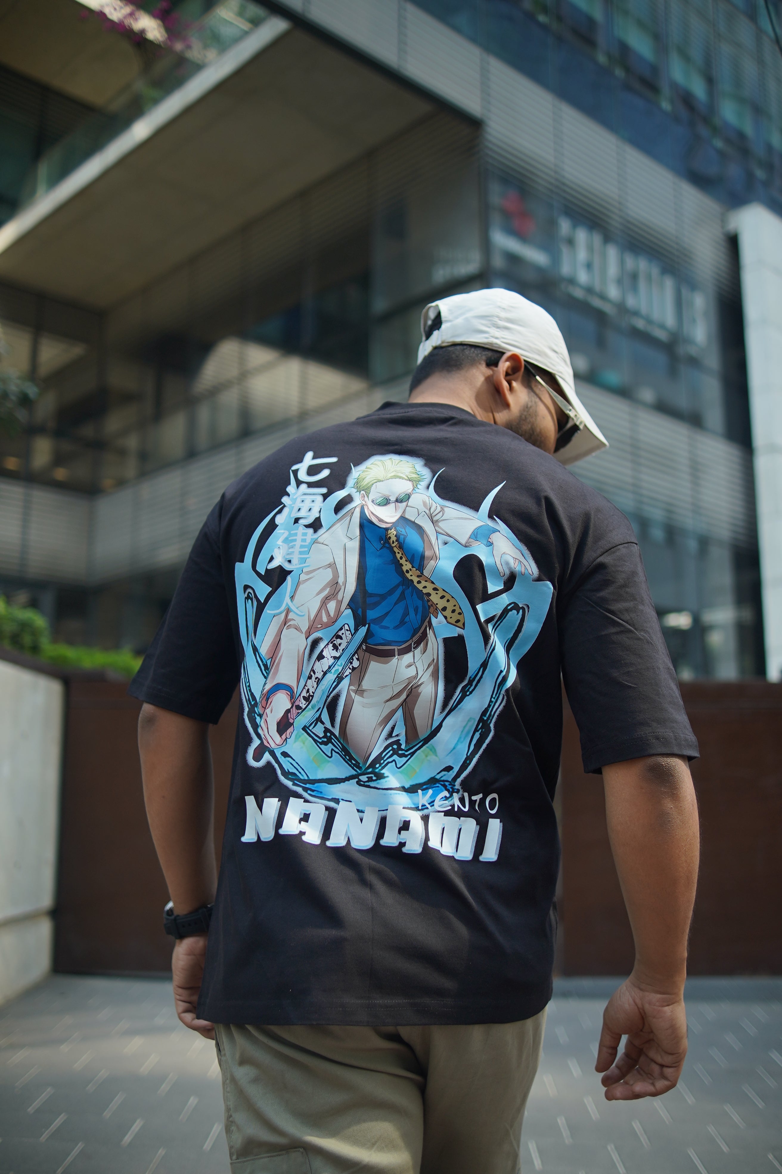 Nanami | Jujutsu Kaisen | Oversized Drop Shoulder / Half Sleeve T-shirt