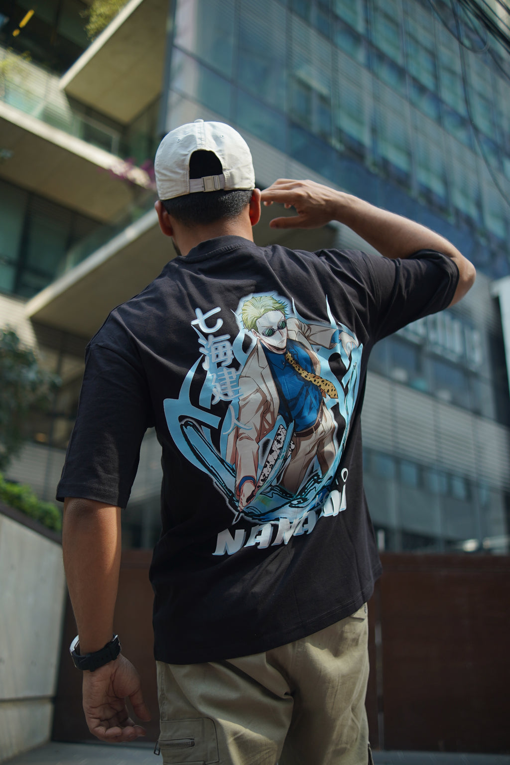 Nanami | Jujutsu Kaisen | Oversized Drop Shoulder / Half Sleeve T-shirt