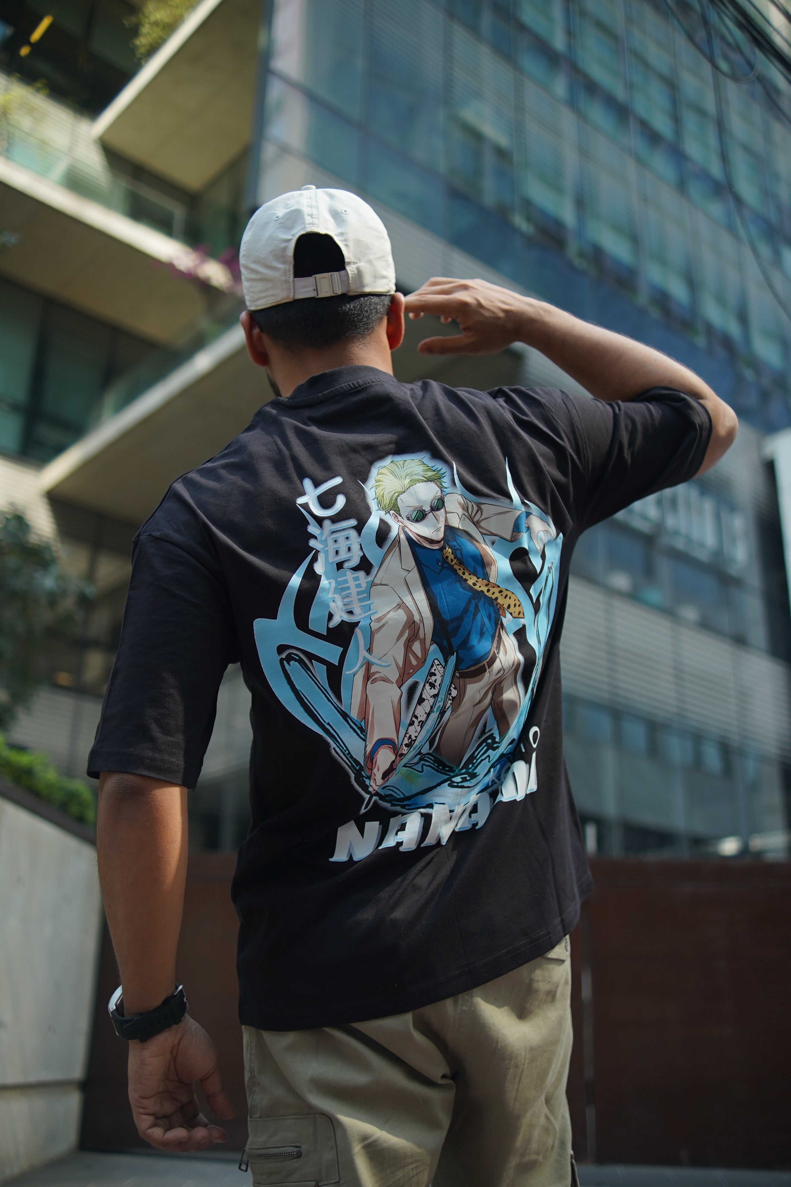 Nanami | Jujutsu Kaisen | Oversized Drop Shoulder / Half Sleeve T-shirt