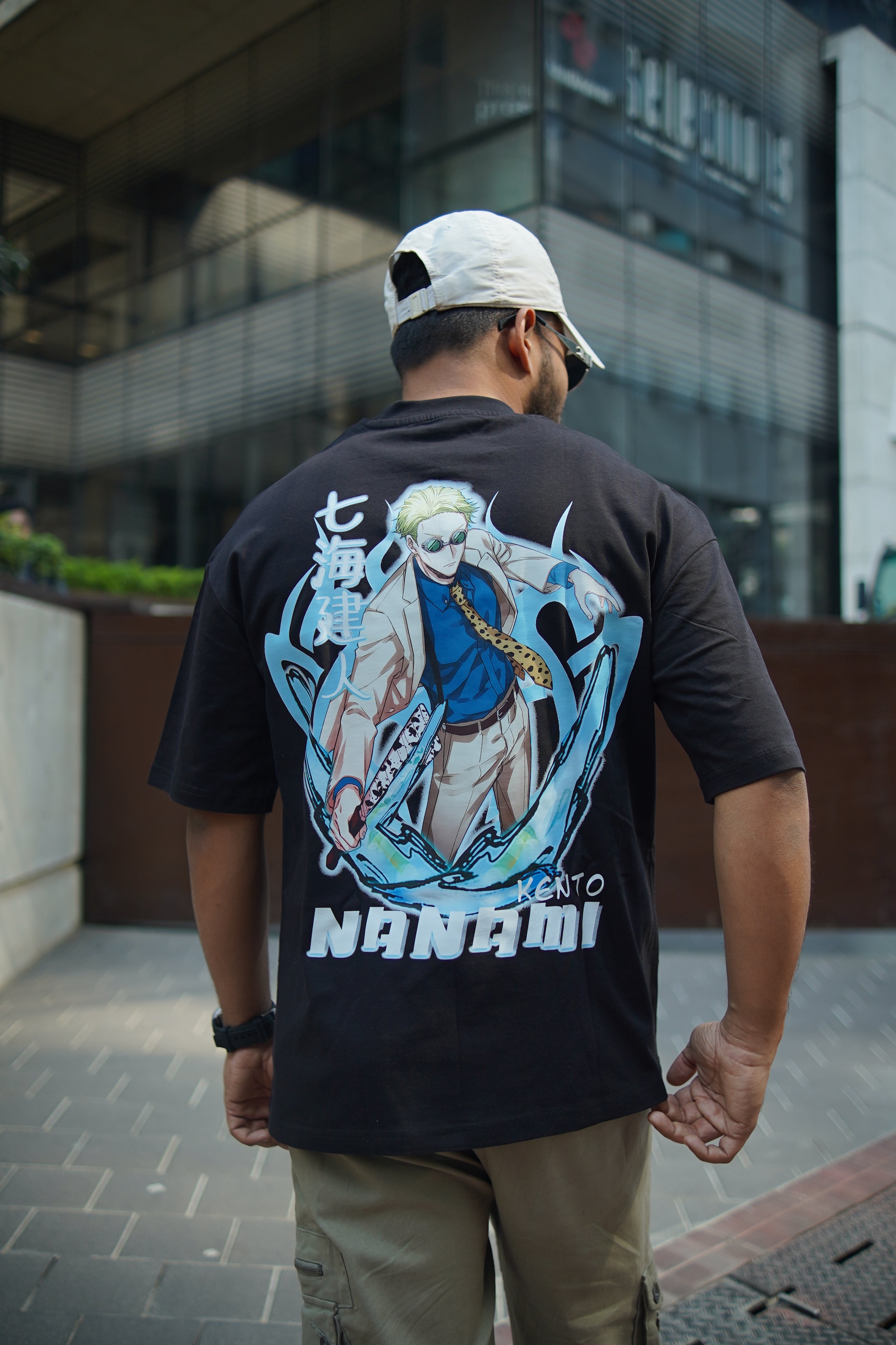 Nanami | Jujutsu Kaisen | Oversized Drop Shoulder / Half Sleeve T-shirt