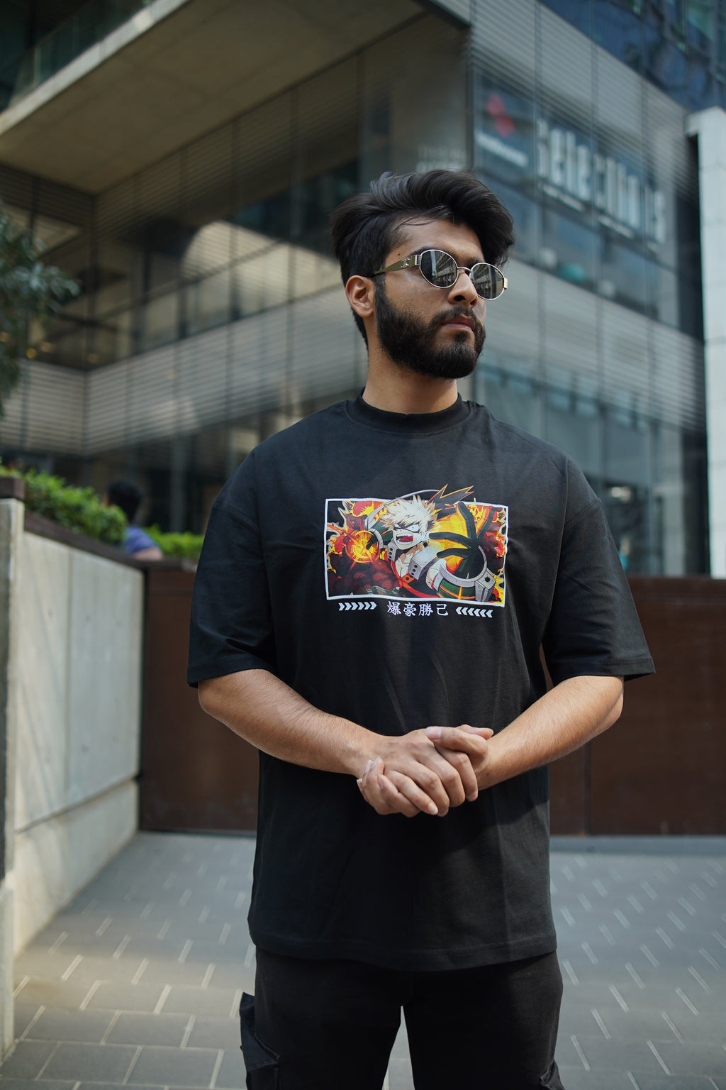 Katsuki Bakugo | My Hero Academia | Oversized Drop Shoulder / Half Sleeve T-shirt