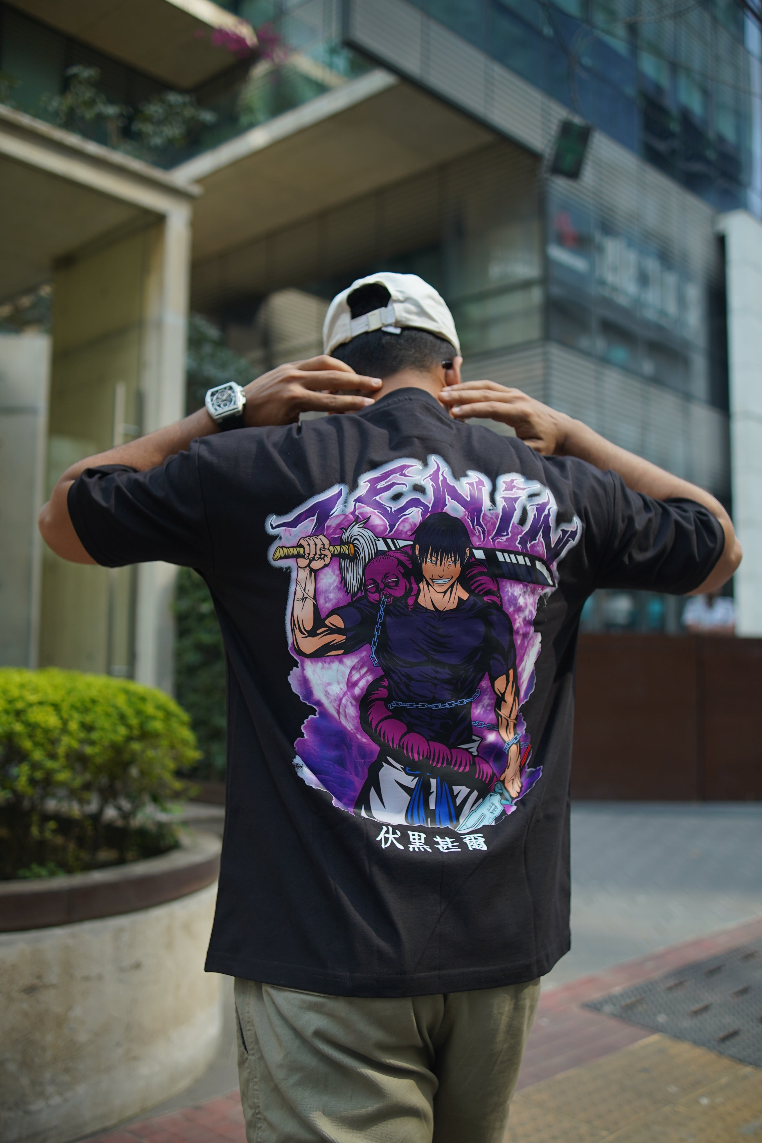 Toji Fushiguro | Jujutsu Kaisen | Oversized Drop Shoulder / Half Sleeve T-shirt