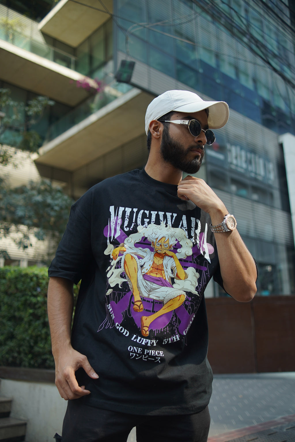 Monkey D. Luffy V2 | One Piece | Oversized Drop Shoulder / Half Sleeve T-shirt