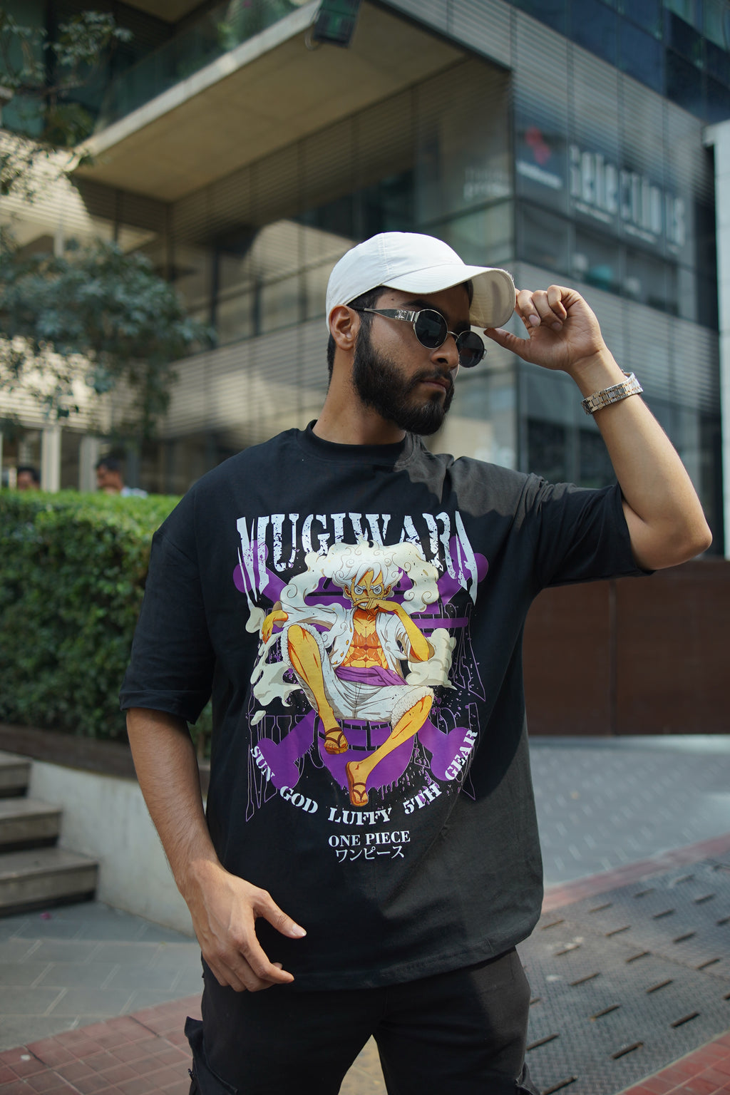 Monkey D. Luffy V2 | One Piece | Oversized Drop Shoulder / Half Sleeve T-shirt